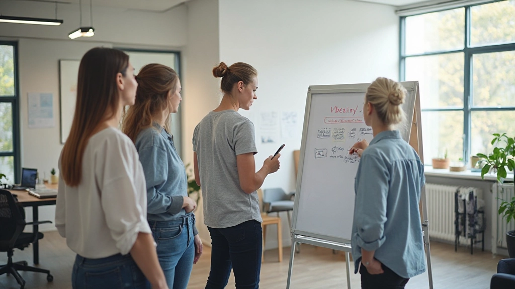 Team collaboreert aan een project